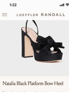 Loeffler Randall Black Platform Bow Sandal
